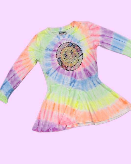 Tie-dye Aviator Smiley Dress