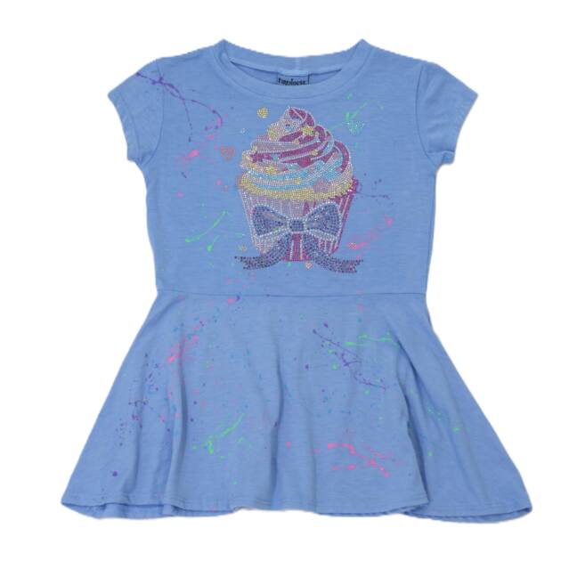 FIREHOUSE ICEBLUE CUPCAKE DRESS - SMALL (7/8)