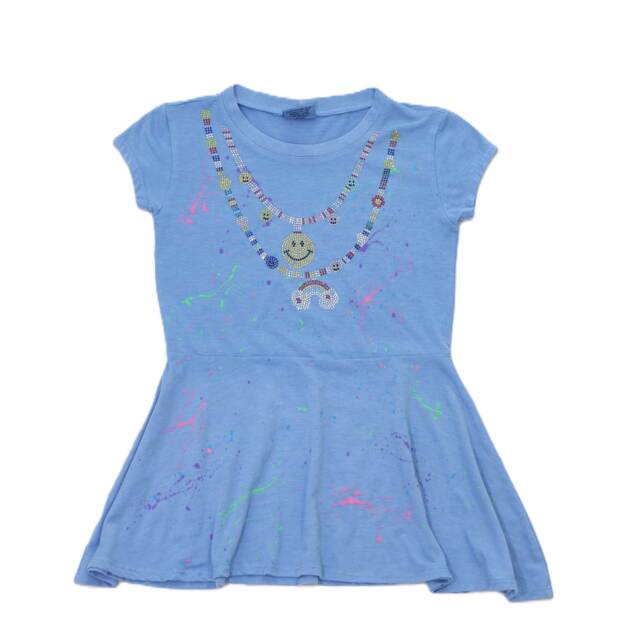 FIREHOUSE ICEBLUE NECKLACE DRESS - SMALL (7/8)
