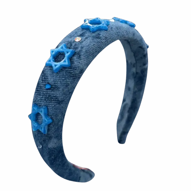 Star of David Denim Headband