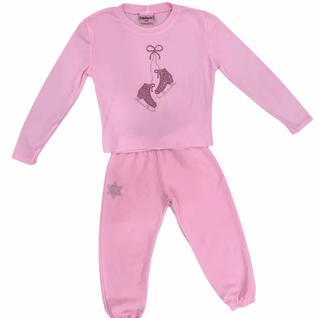 Ice Skates on Ice Pink