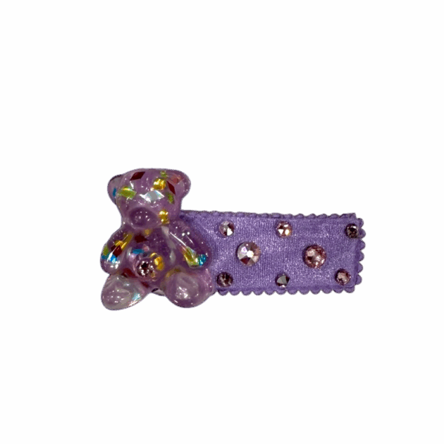 Purple Gummy Bear Crystal Clip