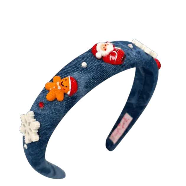 Christmas Charms Denim Headband