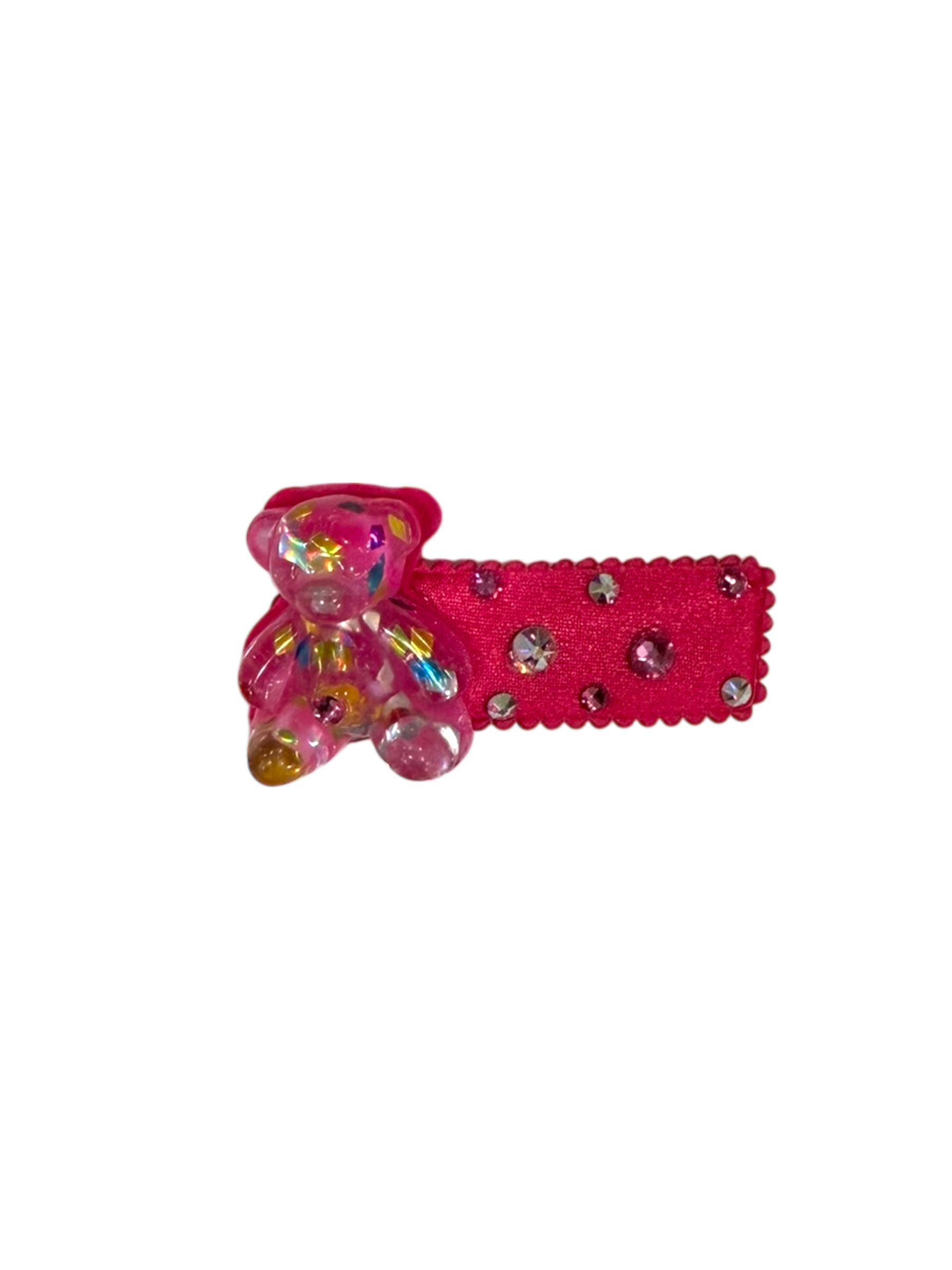 Hot Pink Gummy Bear Crystal Clip