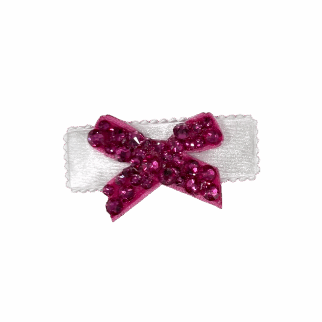 Neon Pink All Over Crystal Clip