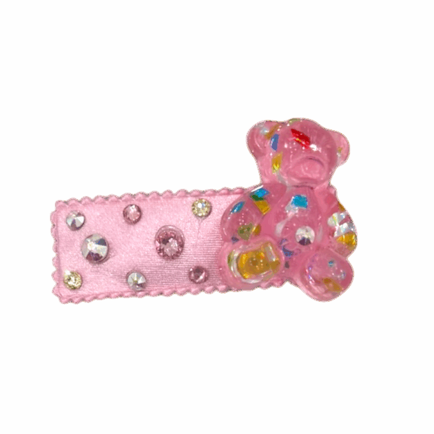 Light Pink Gummy Bear Crystal Clip
