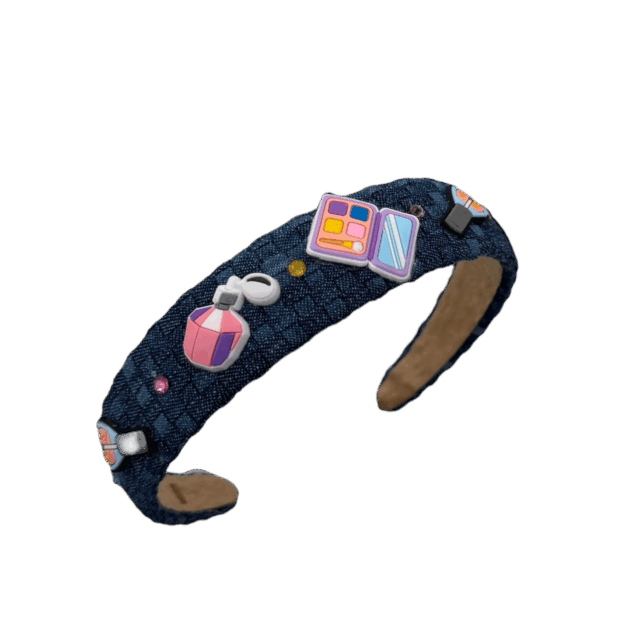 Woven Denim Makeup Patch Headband