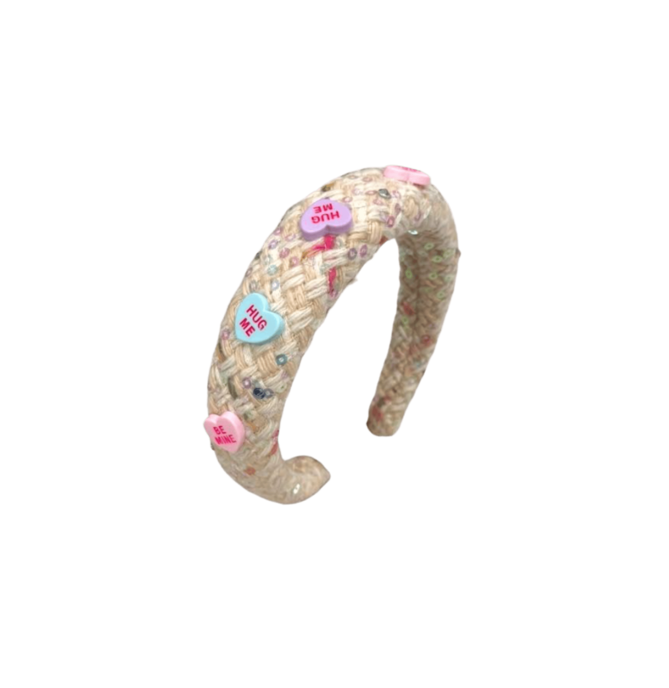 Conversion Hearts Tweed Sequin Headband