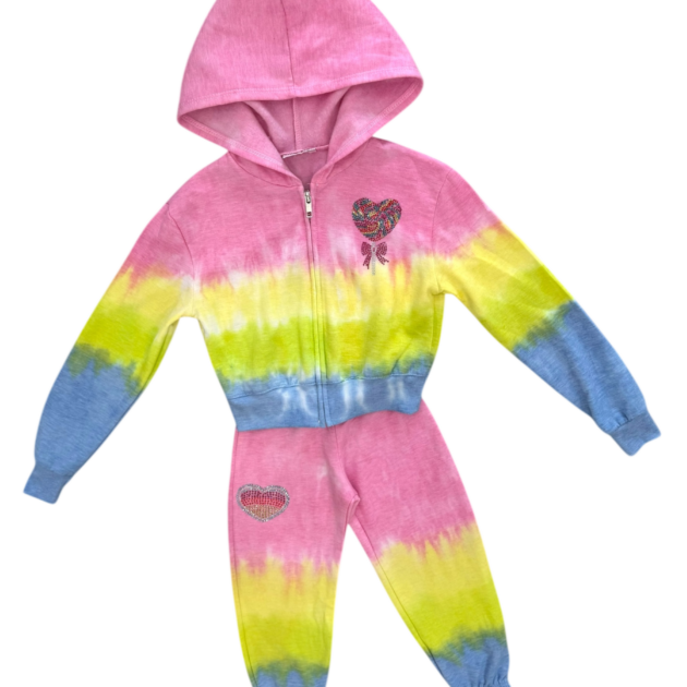 Zelda Tie Dye Bow Lollipop Swirl Set