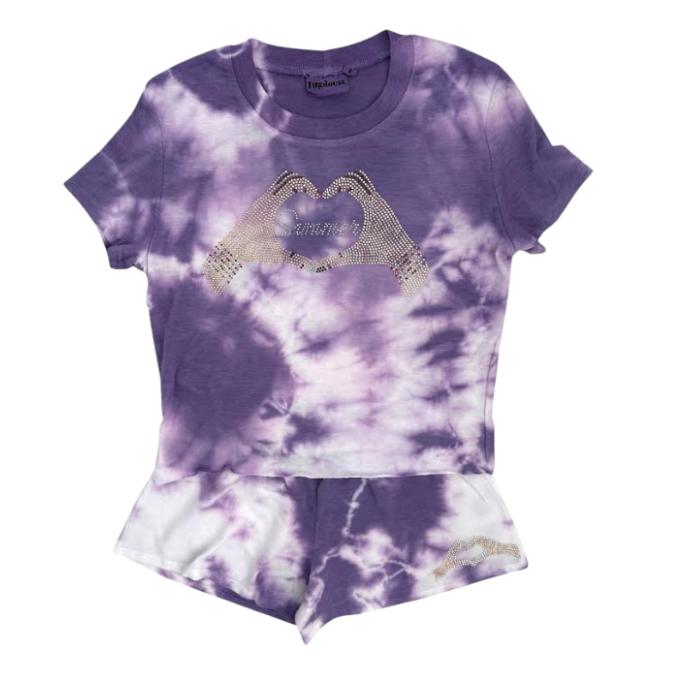 Violet Cloud Summer Love Short Set
