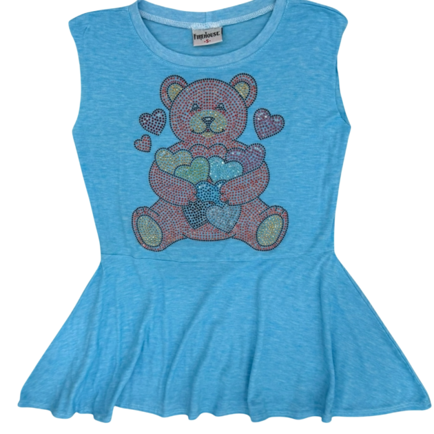 Firehouse Teddy Love Aqua Tank Dress