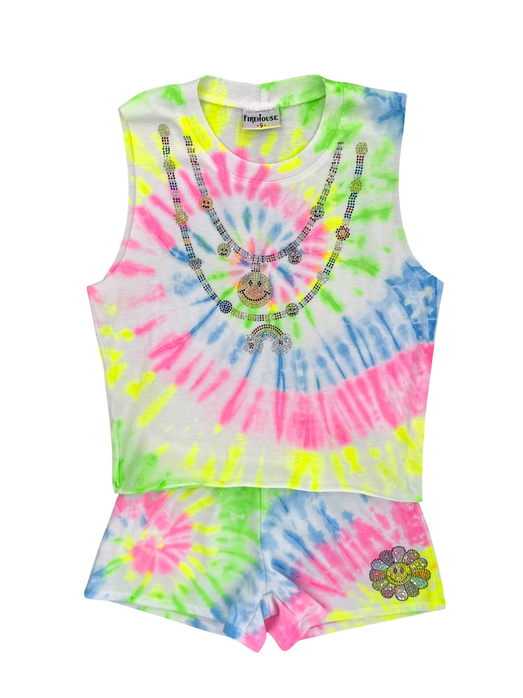 Firehouse Double Smiley Necklace Aspen Set