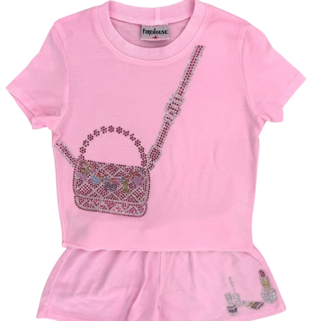 Firehouse Pocketbook + Makeup Ice Pink Set