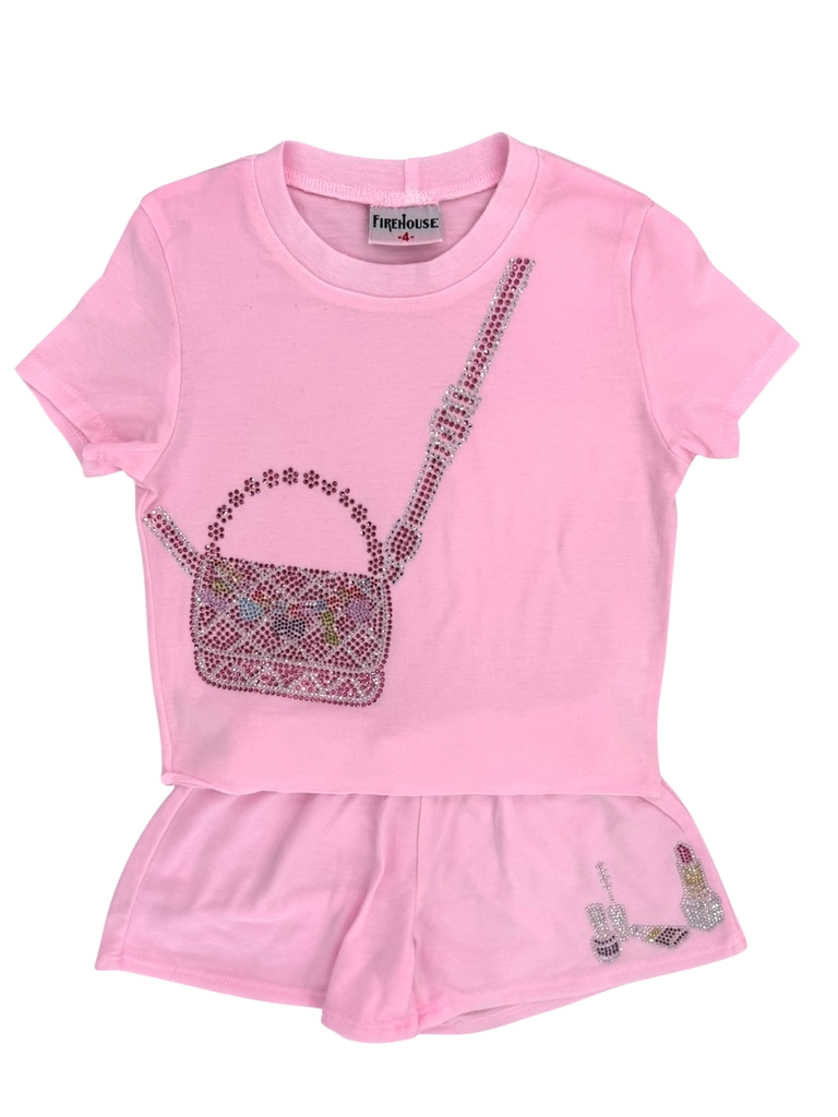 Firehouse Pocketbook + Makeup Ice Pink Set