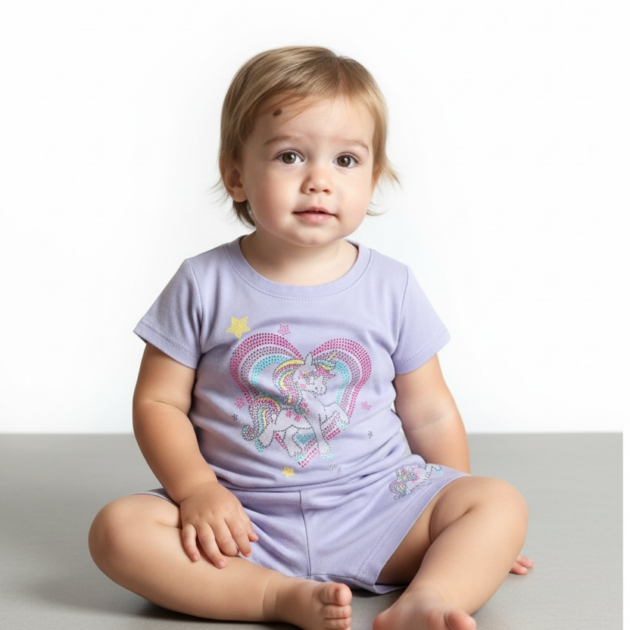 Firehouse Unicorn Heart Baby Lavender Set