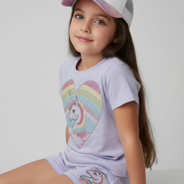 Firehouse Unicorn Rainbow Heart Lavender Set