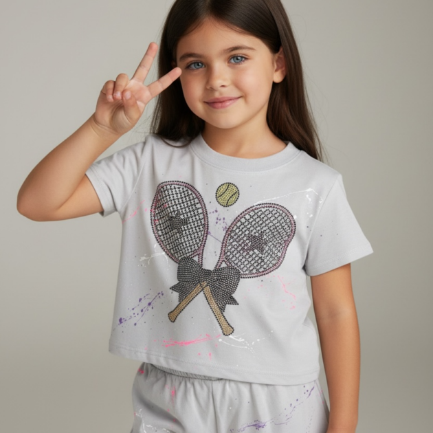 Firehouse Tennis Bows Stars on Clay Splatter