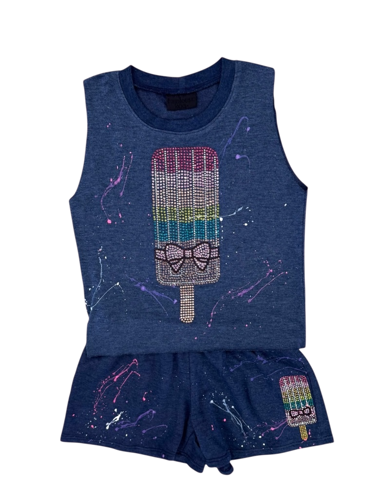 Firehouse Rainbow Ice Pop Navy Splatter Set - Image 2