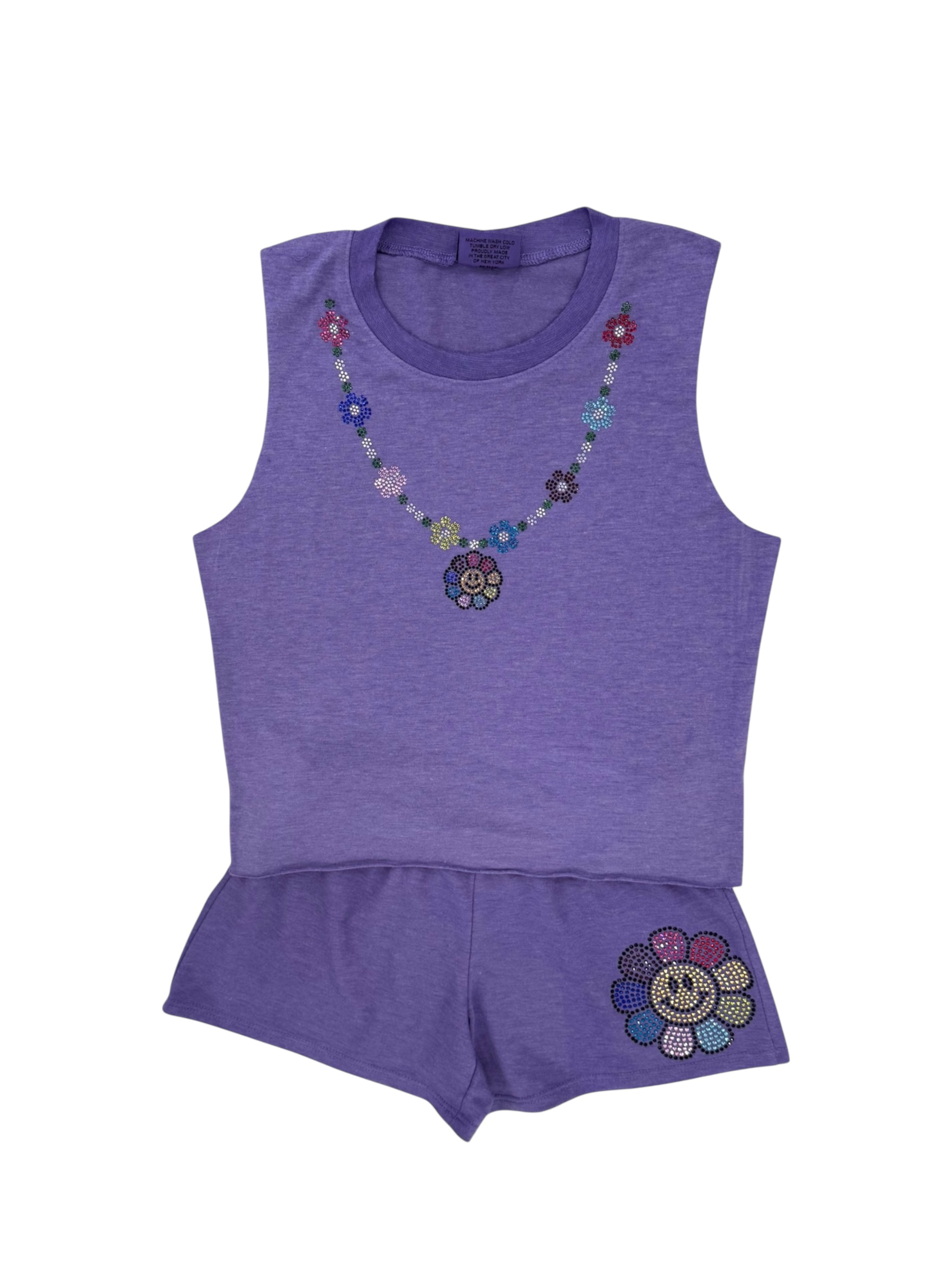 Firehouse Smiley Necklace Violet Tank Set - Image 2