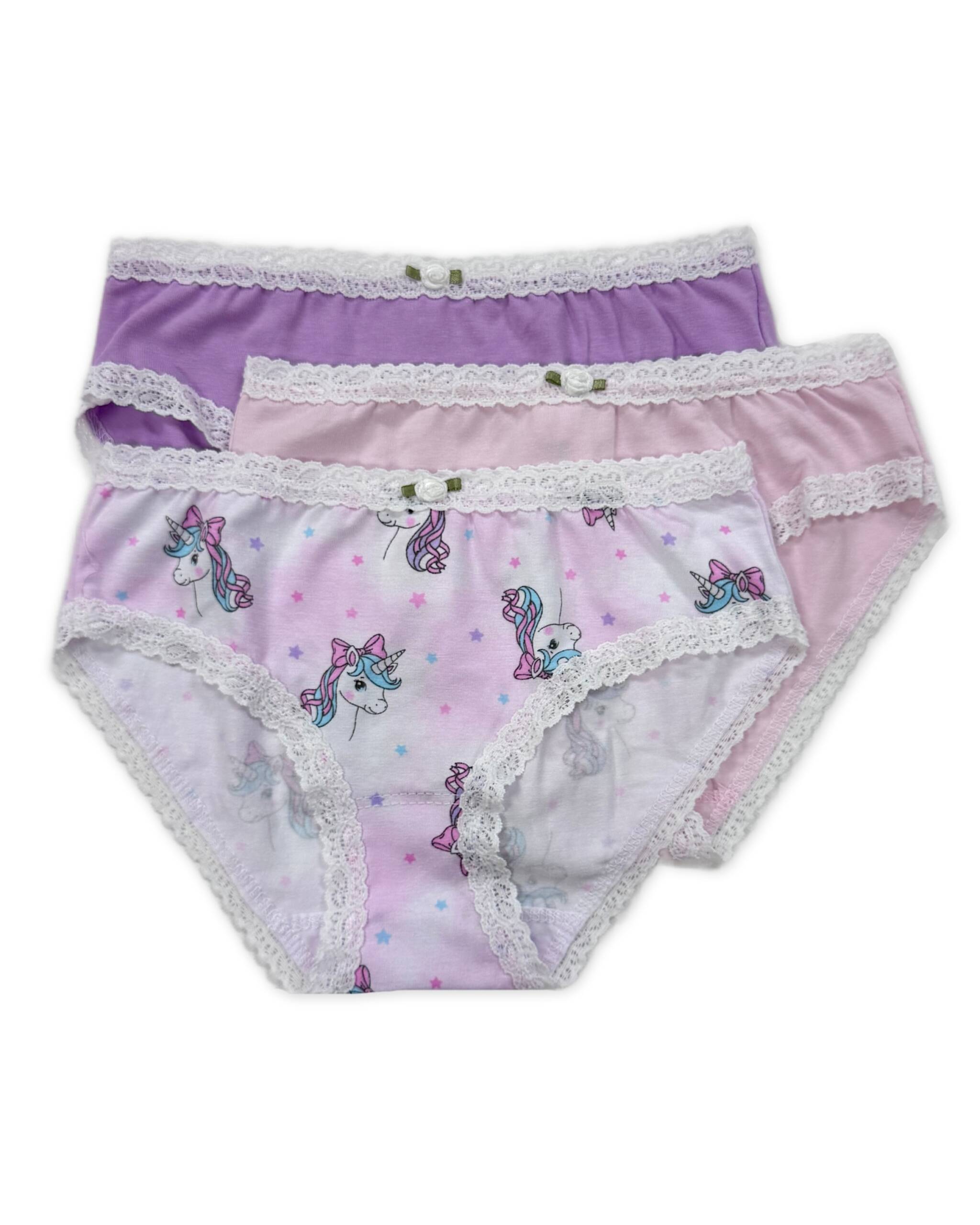 Esme 'Coquette Unicorn' 3-Pack Underwear