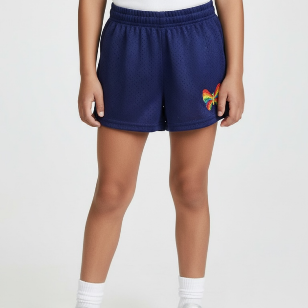 Dori Creations Purple Mesh Short w Butterfly Patch