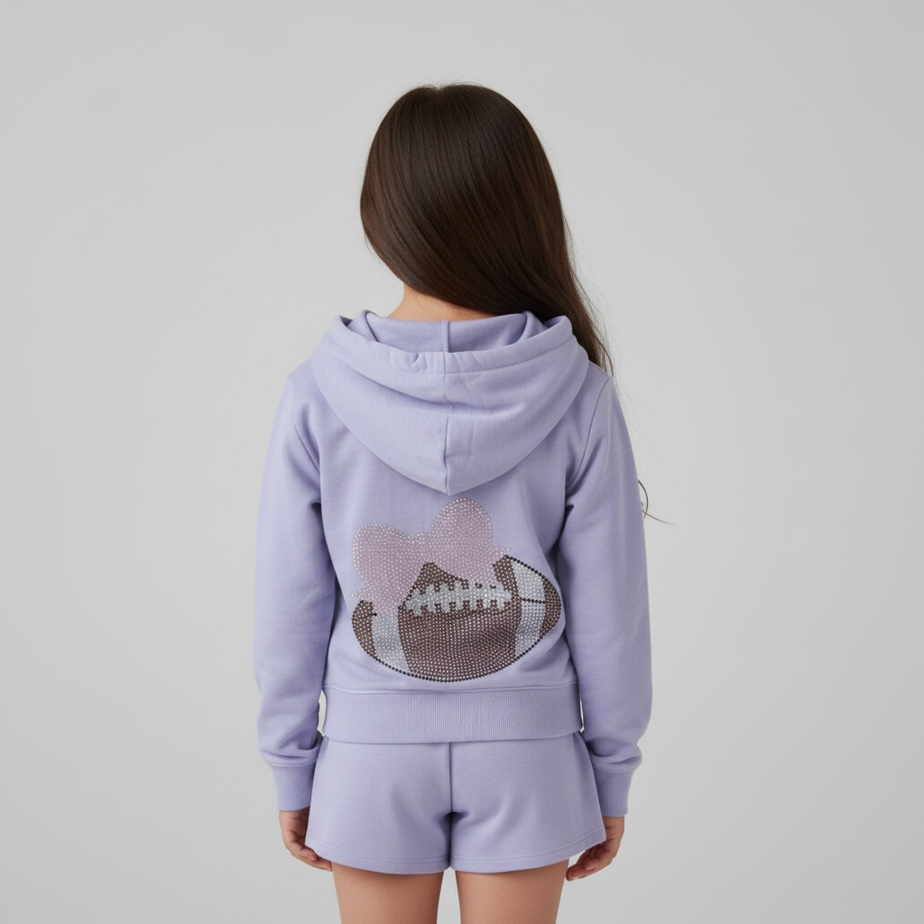 Firehouse Lavender Girly Football Zip Up - Image 2