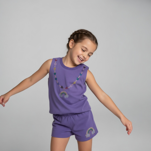 Firehouse Violet Rainbow Necklace Set