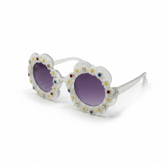 Bari Lynn Daisy Sunglasses w Red, White, Blue Stones