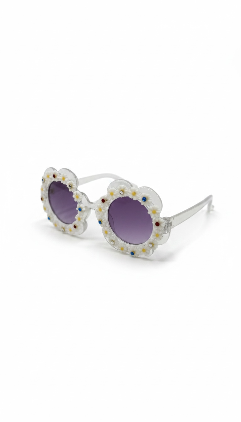 Bari Lynn Daisy Sunglasses w Red, White, Blue Stones