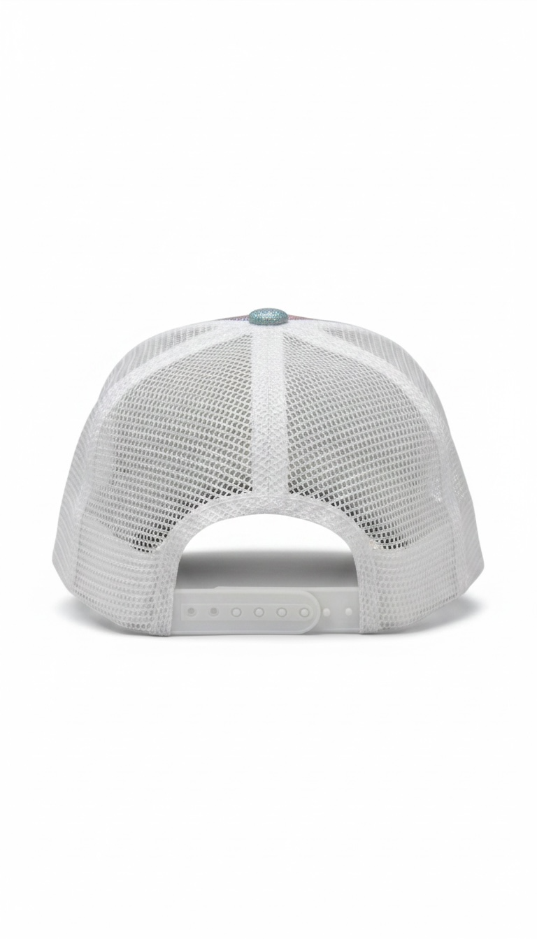 Bari Lynn Rainbow Iridescent Trucker Hat - Image 2