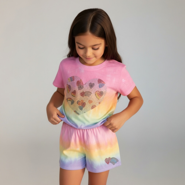 Firehouse Anora Tie Dye Shooting Hearts Set