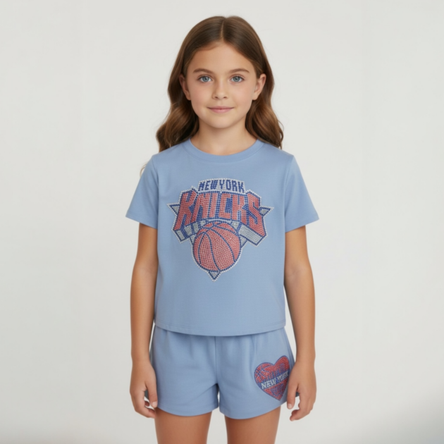 NY Sports Team on Ice Blue