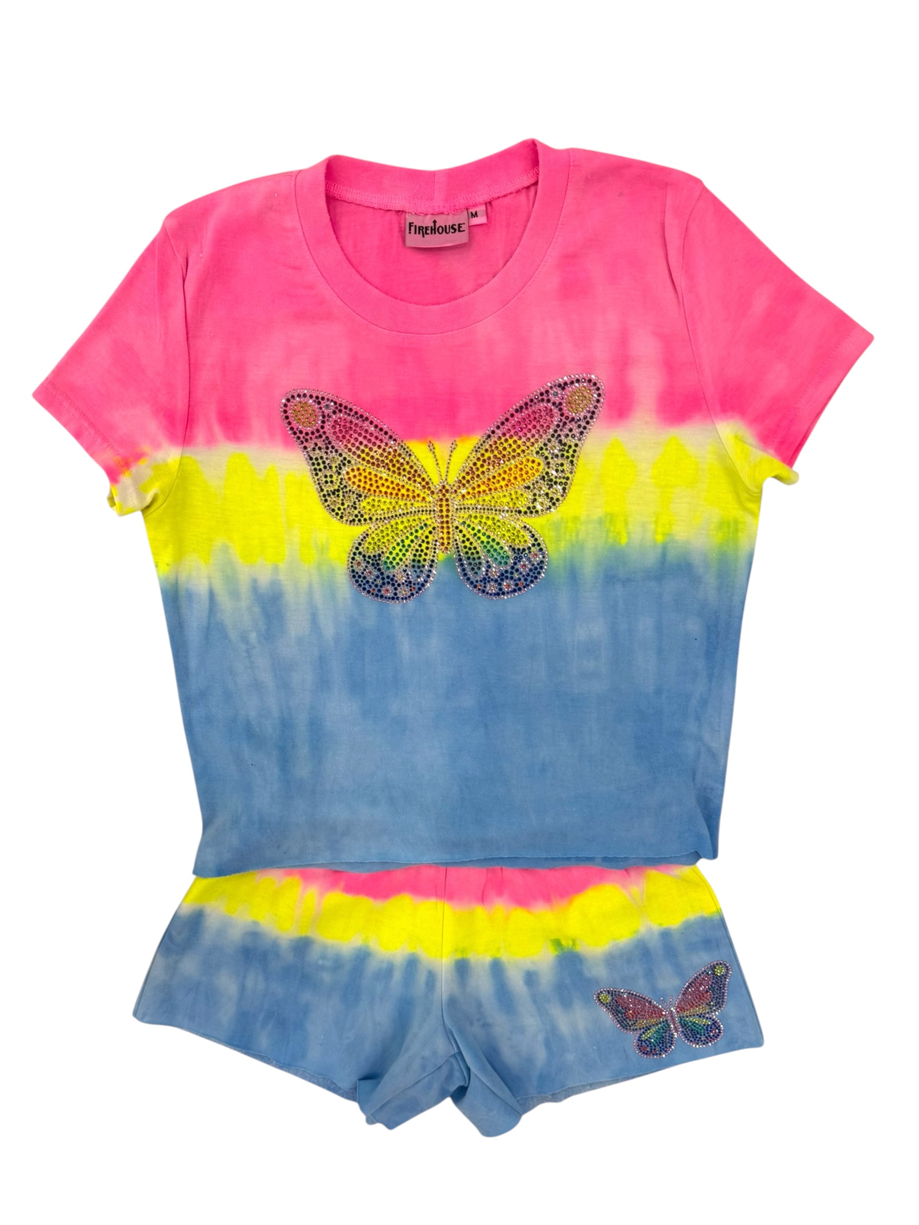 Firehouse Raven Tie Dye Butterfly Short Set - Image 2