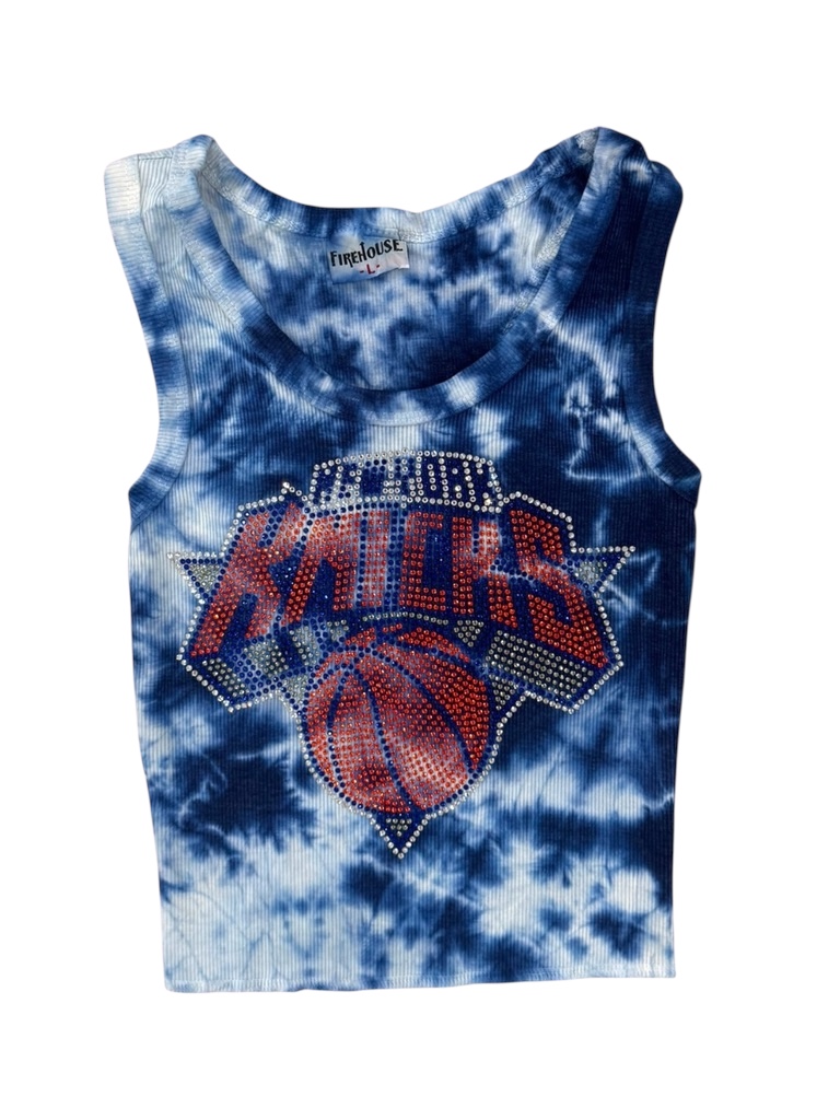 Sports Team Navy Cloud Ribbed Tank - Image 2