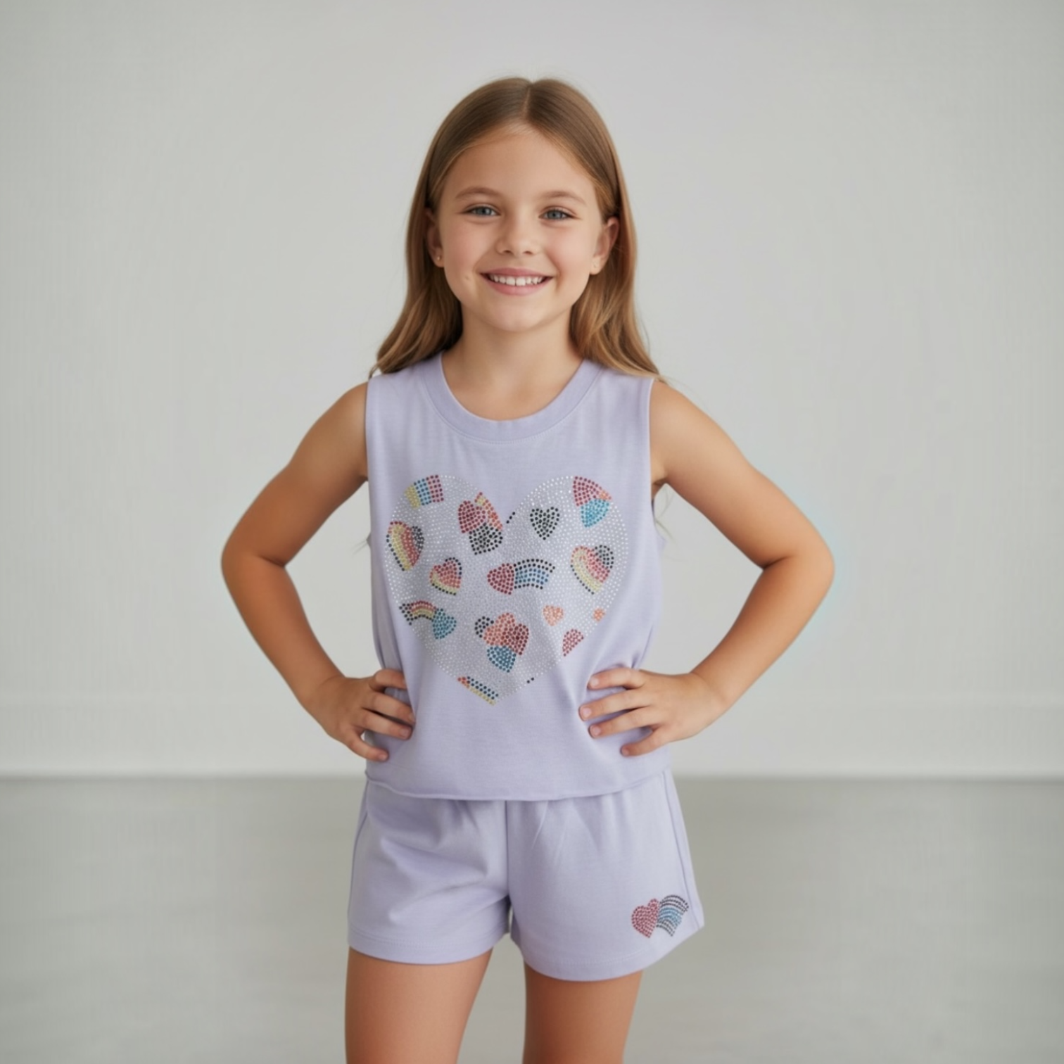 Firehouse Lavender Shooting Hearts Tank Set