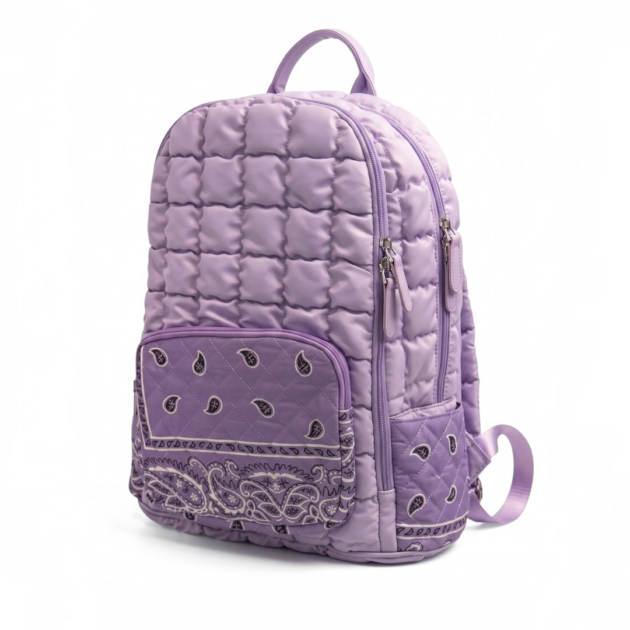 Bari Lynn Lavender Bandana Backpack
