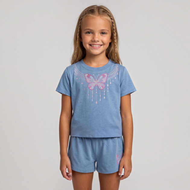 Firehouse Butterfly Choker Short Set