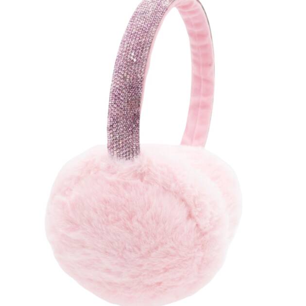 Bari Lynn Crystal Earmuff in Pink
