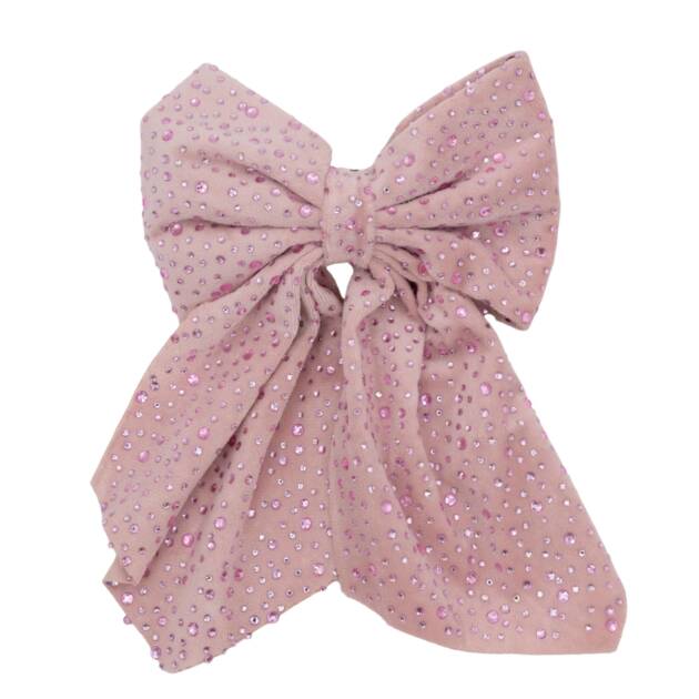 Bari Lynn Light Pink Crystalized All Over Tailbow