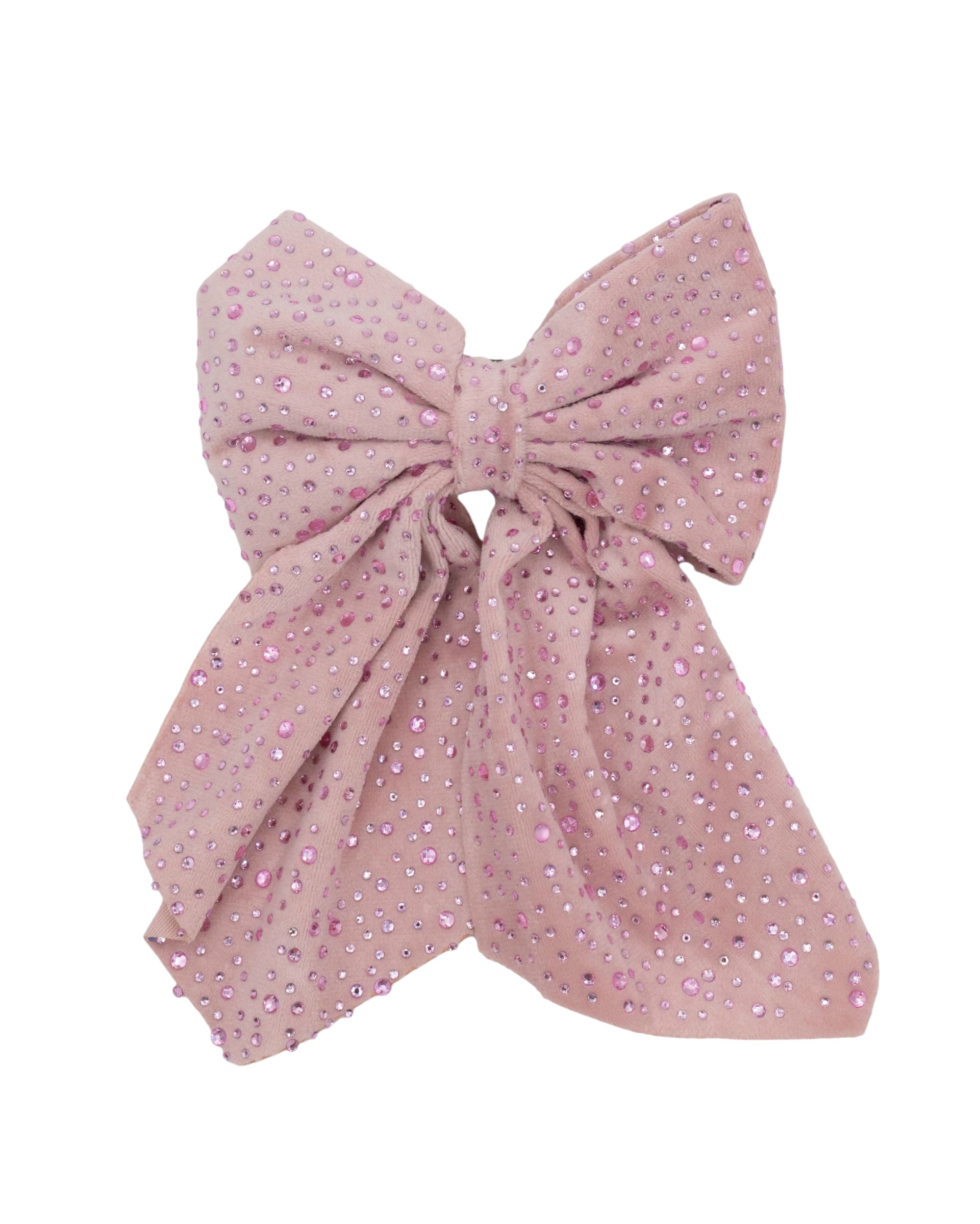 Bari Lynn Light Pink Crystalized All Over Tailbow
