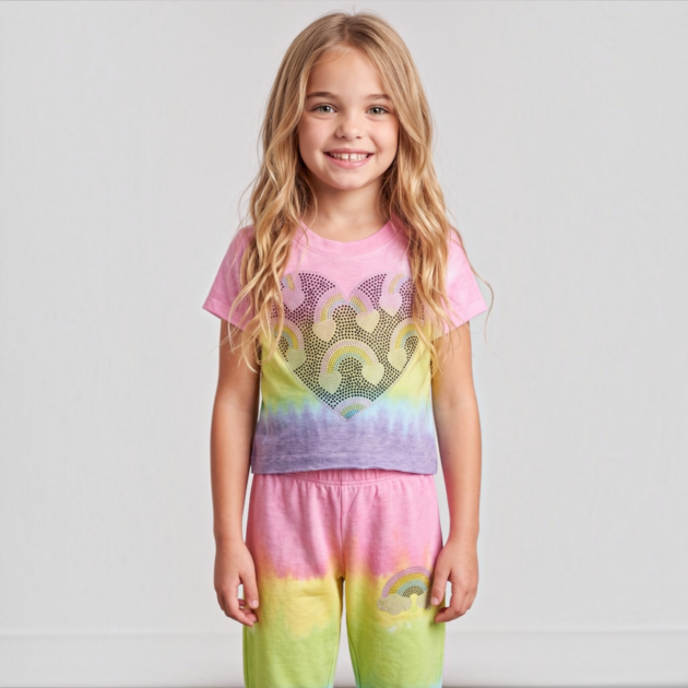 Firehouse Tie Dye Rainbow Heart Set