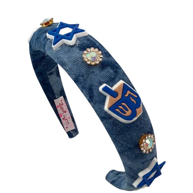 Bari Lynn Hanukkah Denim Headband