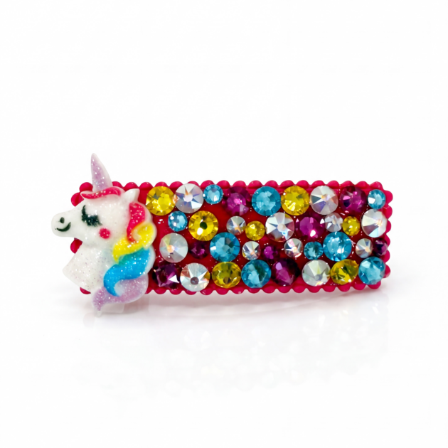 Bari Lynn Crystalized Unicorn Snap Clip