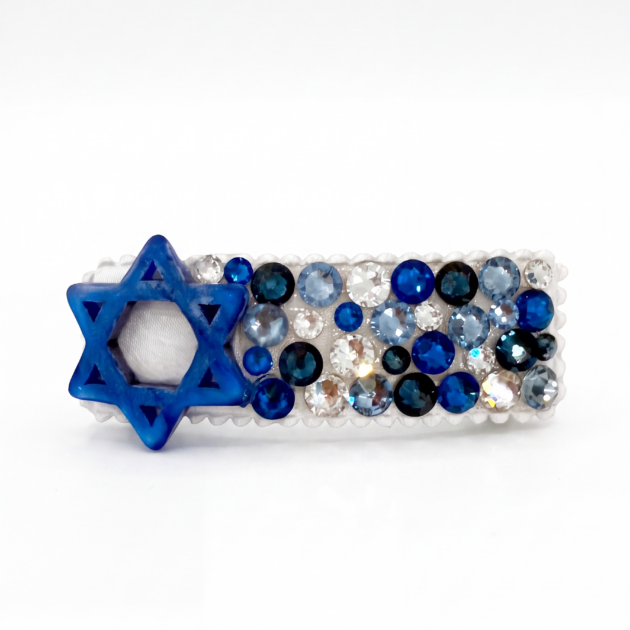 Bari Lynn Crystalized Star of David Snap Clip