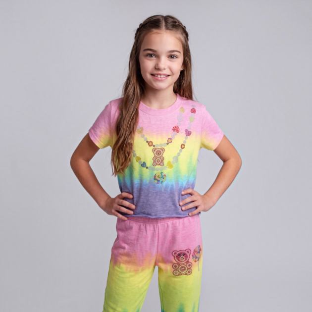 Firehouse Double Candy Necklace Tie Dye Set