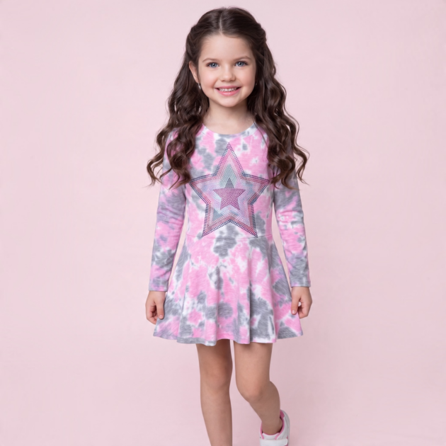 Firehouse Parker Tie Dye Star Dress